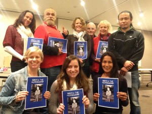 The crew (l-r), back: Zena Shapter, Mijmark, Kylie Pfeiffer, Tony McFadden, Liz Michell, Chris. Front: Kris Prescott, Madi Duncan, Leah Boonthanom