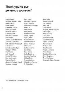 THANK YOU 2015 SPONSORS!!