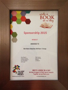 A framed thank you for raising the most sponsorship money nationwide. No need for thanks, guys, this is why we do it!