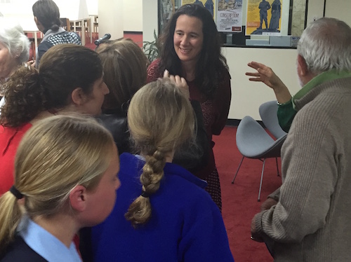 Chatting to more enthusiastic writers after the presentation.